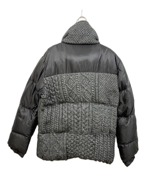 The Duffer of ST.George（ザ ダファーオブセントジョージ）The DUFFER of ST.GEORGE (ザ ダファーオブセントジョージ) ケーブルニット切替ダウンジャケット グレー サイズ:	SIZE XLの古着・服飾アイテム