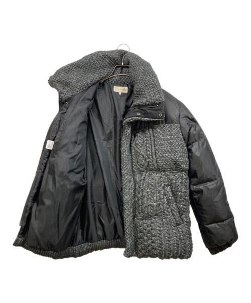 The Duffer of ST.George（ザ ダファーオブセントジョージ）The DUFFER of ST.GEORGE (ザ ダファーオブセントジョージ) ケーブルニット切替ダウンジャケット グレー サイズ:	SIZE XLの古着・服飾アイテム