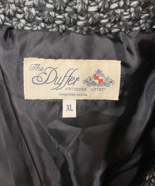 The Duffer of ST.George（ザ ダファーオブセントジョージ）The DUFFER of ST.GEORGE (ザ ダファーオブセントジョージ) ケーブルニット切替ダウンジャケット グレー サイズ:	SIZE XLの古着・服飾アイテム