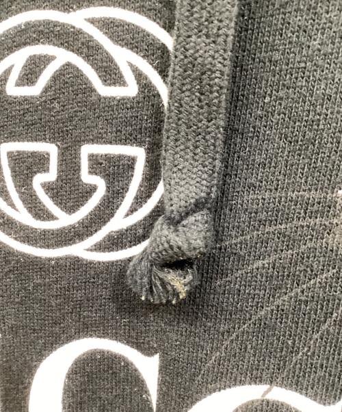 GUCCI（グッチ）GUCCI (グッチ) Loved Panther Logo Hoodie ブラック サイズ:Mの古着・服飾アイテム