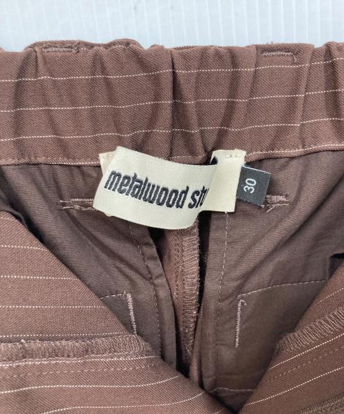 METALWOOD ELASTIC（メタルウッド）METALWOOD ELASTIC (メタルウッド) WAIST BAGGY PANT ブラウン サイズ:	SIZE Sの古着・服飾アイテム