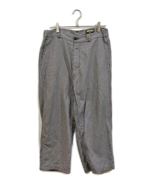 VETRA（ベトラ）VETRA (ベトラ) チェックパンツ ブラック サイズ:	SIZE 44の古着・服飾アイテム