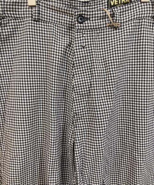 VETRA（ベトラ）VETRA (ベトラ) チェックパンツ ブラック サイズ:	SIZE 44の古着・服飾アイテム