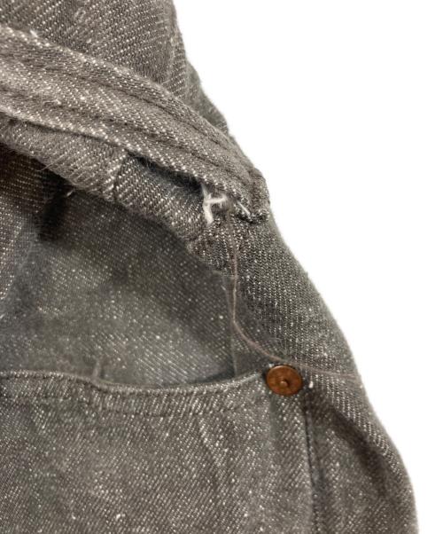 gold（ゴールド）GOLD (ゴールド) RECYCLED WASTE SUVIN COTTON YARN 11.5oz. DENIM 5POCKET WIDE PANTS ブラック サイズ:	SIZE Lの古着・服飾アイテム