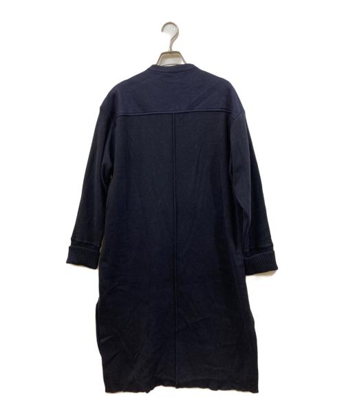 MACPHEE（マカフィー）MACPHEE (マカフィー) ウールインターロック バンドカラーシャツワンピース ネイビー サイズ:36の古着・服飾アイテム