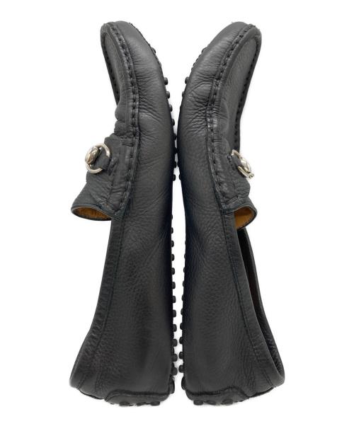 GUCCI（グッチ）GUCCI (グッチ) ホースビットドライビングローファー ブラック サイズ:9　1／2の古着・服飾アイテム