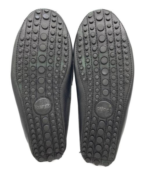GUCCI（グッチ）GUCCI (グッチ) ホースビットドライビングローファー ブラック サイズ:9　1／2の古着・服飾アイテム