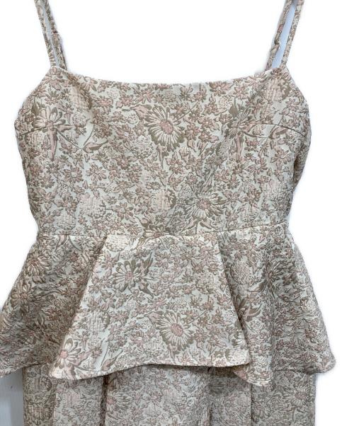 ROSY LUCE（ロージールーチェ）ROSY LUCE (ロージールーチェ) Peplum Jacquard Dress ベージュ サイズ:SIZE Sの古着・服飾アイテム