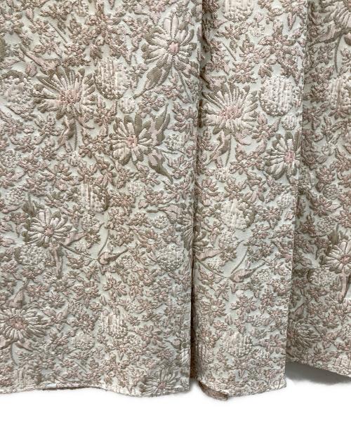 ROSY LUCE（ロージールーチェ）ROSY LUCE (ロージールーチェ) Peplum Jacquard Dress ベージュ サイズ:SIZE Sの古着・服飾アイテム