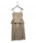 ROSY LUCE（ロージールーチェ）の古着「Peplum Jacquard Dress」｜ベージュ
