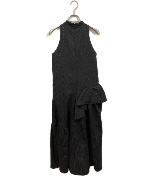 ROSY LUCE（ロージールーチェ）ROSY LUCE (ロージールーチェ) JACQUARD FRILL DRESS ブラック サイズ:	SIZE Sの古着・服飾アイテム