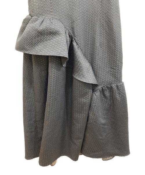 ROSY LUCE（ロージールーチェ）ROSY LUCE (ロージールーチェ) JACQUARD FRILL DRESS ブラック サイズ:	SIZE Sの古着・服飾アイテム