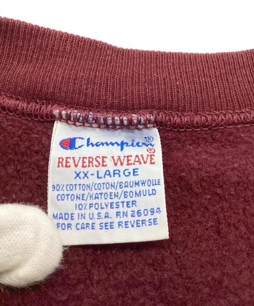 Champion REVERSE WEAVE（チャンピオン リバース ウィーブ）Champion REVERSE WEAVE (チャンピオン リバース ウィーブ) カレッジロゴスウェット レッド サイズ:XXLの古着・服飾アイテム