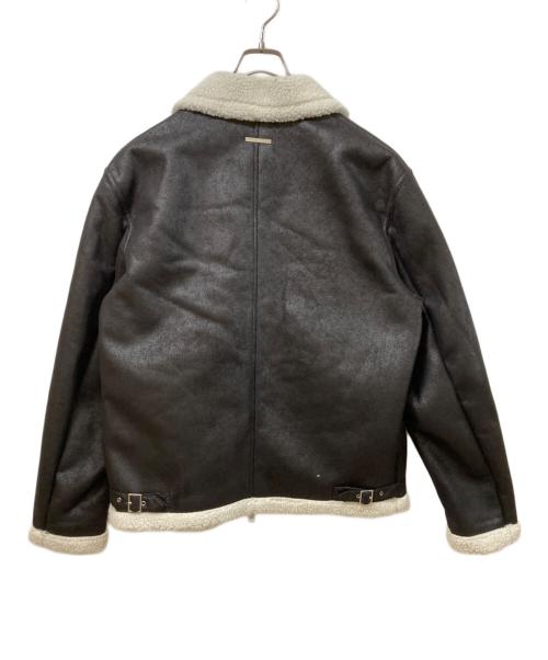 ARMANI EXCHANGE（アルマーニ エクスチェンジ）ARMANI EXCHANGE (アルマーニ エクスチェンジ) ファイクムートンジャケット ブラック サイズ:Lの古着・服飾アイテム