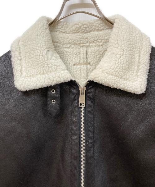 ARMANI EXCHANGE（アルマーニ エクスチェンジ）ARMANI EXCHANGE (アルマーニ エクスチェンジ) ファイクムートンジャケット ブラック サイズ:Lの古着・服飾アイテム