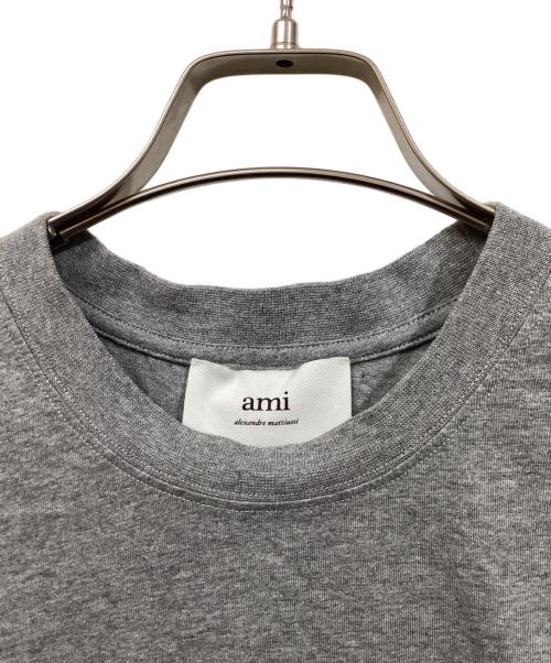 AMI Alexandre Mattiussi（アミアレクサンドルマテュッシ）AMI Alexandre Mattiussi (アミアレクサンドルマテュッシ) ロゴ刺繍Tシャツ グレー サイズ:Sの古着・服飾アイテム