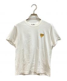 PLAY COMME des GARCONS（プレイコムデギャルソン）の古着「ハートワッペン半袖Ｔシャツ」｜ホワイト