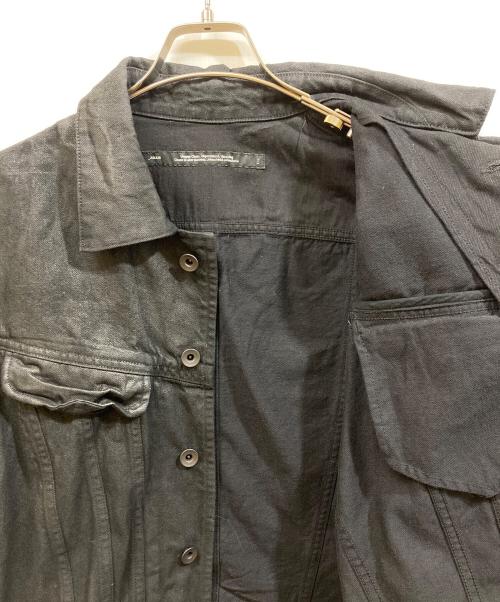 JULIUS（ユリウス）JULIUS (ユリウス) COATED 10oz DENIM JACKET ブラック サイズ:4の古着・服飾アイテム