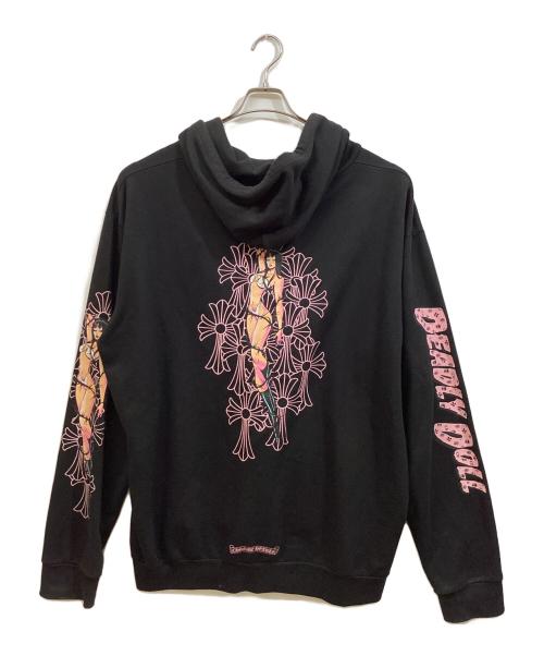 CHROME HEARTS（クロムハーツ）CHROME HEARTS (クロムハーツ) DEADLLY DOLL (デッドリードール) バックプリントジップパーカー ブラック サイズ:XLの古着・服飾アイテム
