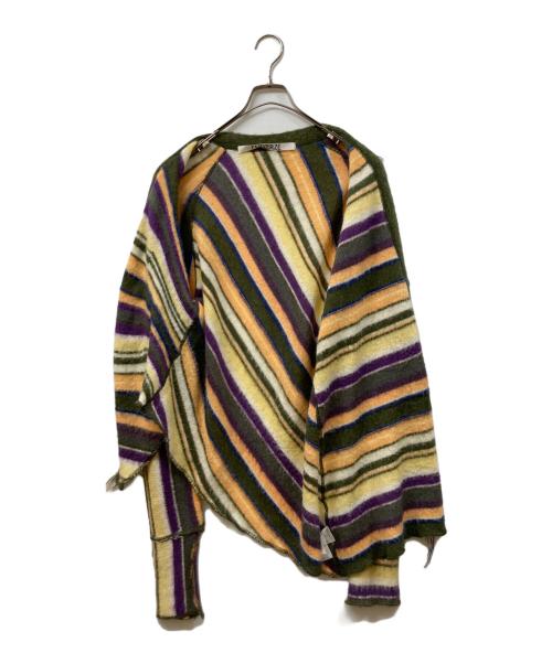 PERVERZE（パーバーズ）PERVERZE (パーバーズ) color stripe knit cardigan マルチカラー サイズ:SIZE Freeの古着・服飾アイテム