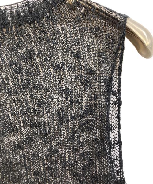 ISSEY MIYAKE（イッセイミヤケ）ISSEY MIYAKE (イッセイミヤケ) アシンメトリーノースリーブニット ブラック サイズ:2の古着・服飾アイテム