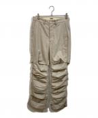 RANDYランディー）の古着「SHOPPING CART ACCORDION PANTS」｜ベージュ