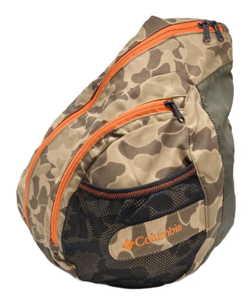 Columbia（コロンビア）Columbia (コロンビア) カモ柄スリングバッグ オレンジ×カーキの古着・服飾アイテム