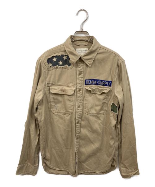 Denim & Supply Ralph Lauren（デニム＆サプライ ラルフローレン）DENIM & SUPPLY RALPH LAUREN (デニム＆サプライ ラルフローレン) ミリタリーシャツ ベージュ サイズ:SIZE Sの古着・服飾アイテム