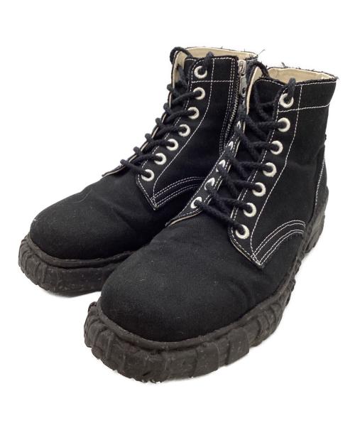Maison MIHARA YASUHIRO（メゾン ミハラ ヤスヒロ）Maison MIHARA YASUHIRO (メゾン ミハラ ヤスヒロ) GENERAL SCALE VT CANVAS Boots ブラック サイズ:43の古着・服飾アイテム