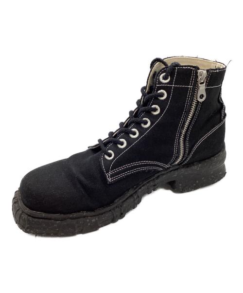 Maison MIHARA YASUHIRO（メゾン ミハラ ヤスヒロ）Maison MIHARA YASUHIRO (メゾン ミハラ ヤスヒロ) GENERAL SCALE VT CANVAS Boots ブラック サイズ:43の古着・服飾アイテム