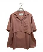 STUDIOUSステュディオス）の古着「Open Collar Shirt」｜ピンク