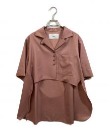 STUDIOUS（ステュディオス）の古着「Open Collar Shirt」｜ピンク