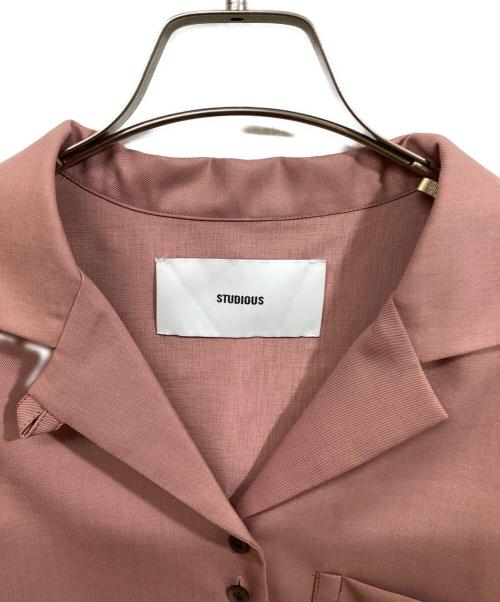 STUDIOUS（ステュディオス）STUDIOUS (ステュディオス) Open Collar Shirt ピンク サイズ:SIZE Freeの古着・服飾アイテム
