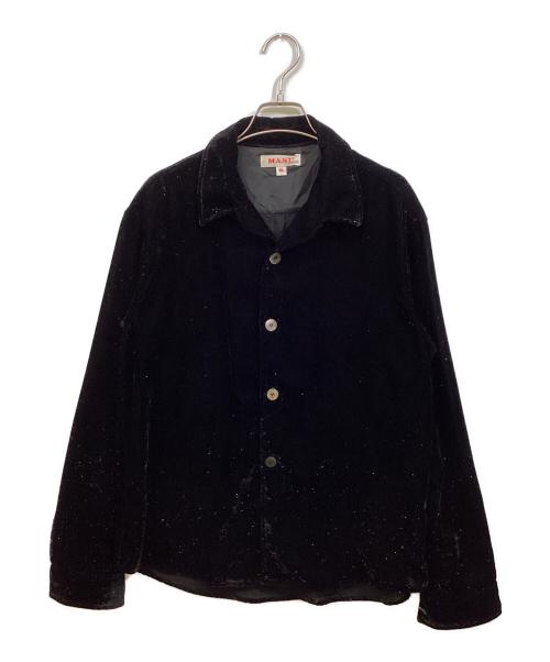 masu（エムエーエスユー）masu (エムエーエスユー) VELVET SHIRT ブラック サイズ:SIZE 46の古着・服飾アイテム
