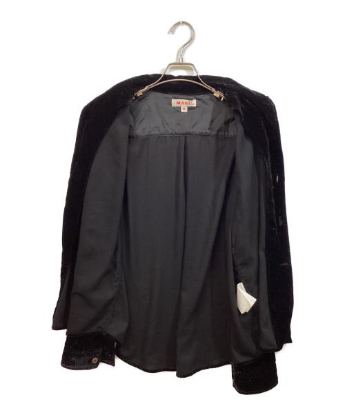 masu（エムエーエスユー）masu (エムエーエスユー) VELVET SHIRT ブラック サイズ:SIZE 46の古着・服飾アイテム