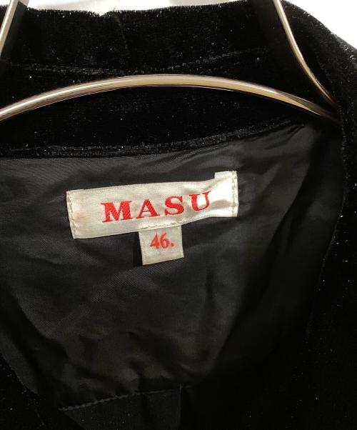 masu（エムエーエスユー）masu (エムエーエスユー) VELVET SHIRT ブラック サイズ:SIZE 46の古着・服飾アイテム