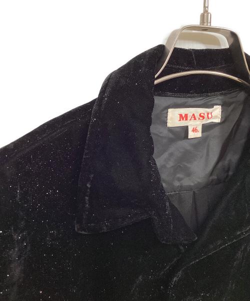 masu（エムエーエスユー）masu (エムエーエスユー) VELVET SHIRT ブラック サイズ:SIZE 46の古着・服飾アイテム
