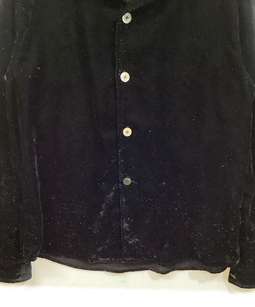 masu（エムエーエスユー）masu (エムエーエスユー) VELVET SHIRT ブラック サイズ:SIZE 46の古着・服飾アイテム