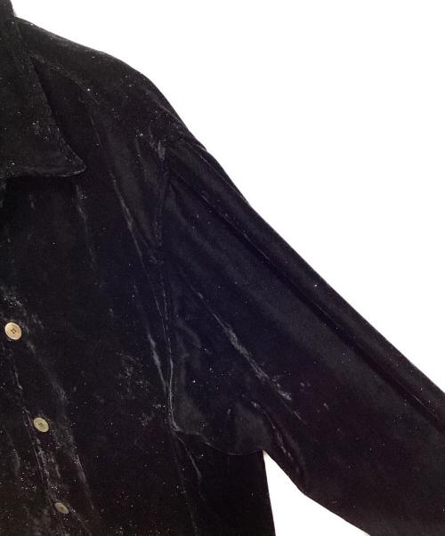 masu（エムエーエスユー）masu (エムエーエスユー) VELVET SHIRT ブラック サイズ:SIZE 46の古着・服飾アイテム