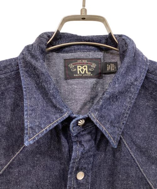 RRL（ダブルアールエル）RRL (ダブルアールエル) デニムウエスタンシャツ インディゴ サイズ:Lの古着・服飾アイテム