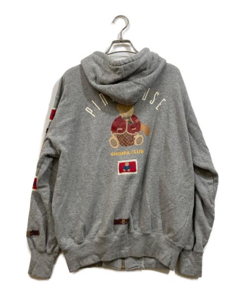 PINK HOUSE（ピンクハウス）PINK HOUSE (ピンクハウス) ジップパーカー グレー サイズ:Mの古着・服飾アイテム