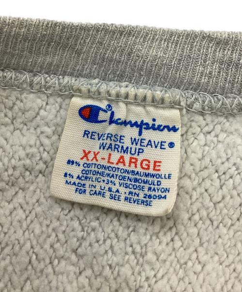 Champion REVERSE WEAVE（チャンピオン リバース ウィーブ）Champion REVERSE WEAVE (チャンピオン リバース ウィーブ) カレッジロゴプリントスウェット グレー サイズ:XXLの古着・服飾アイテム