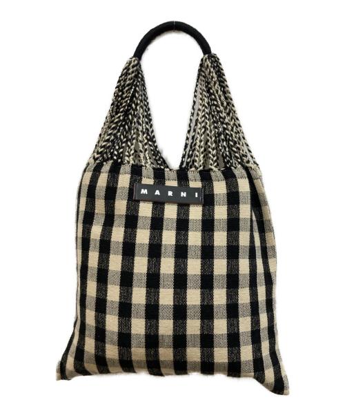MARNI（マルニ）MARNI (マルニ) MARKET HAMMOCK BAG ホワイト×ブラックの古着・服飾アイテム