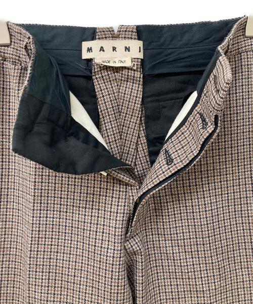 MARNI（マルニ）MARNI (マルニ) 千鳥格子スラックス ベージュ サイズ:SIZE 48の古着・服飾アイテム
