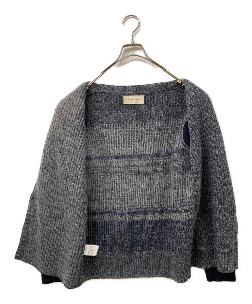 MARNI（マルニ）MARNI (マルニ) ニットカーディガン グレー×ネイビー サイズ:46の古着・服飾アイテム