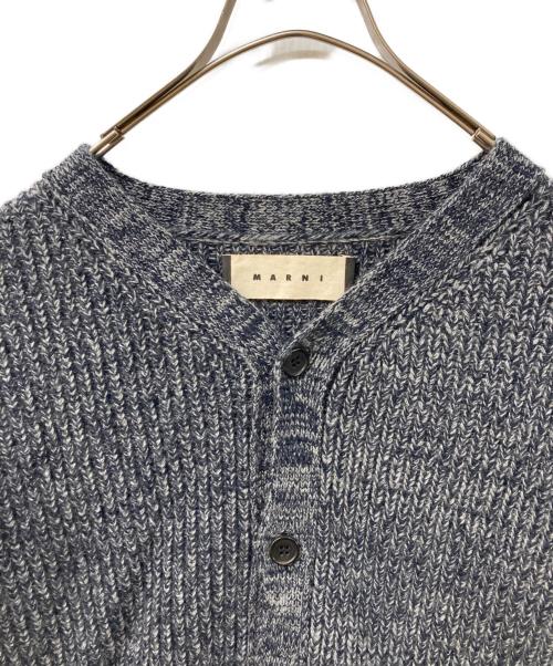 MARNI（マルニ）MARNI (マルニ) ニットカーディガン グレー×ネイビー サイズ:46の古着・服飾アイテム