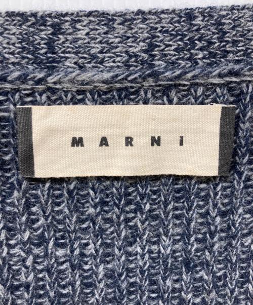 MARNI（マルニ）MARNI (マルニ) ニットカーディガン グレー×ネイビー サイズ:46の古着・服飾アイテム