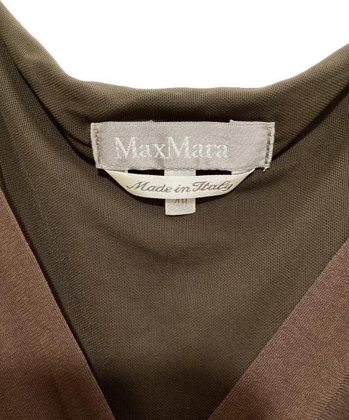 MaxMara（マックスマーラ）MaxMara (マックスマーラ) ワンピース ブラウン サイズ:48の古着・服飾アイテム