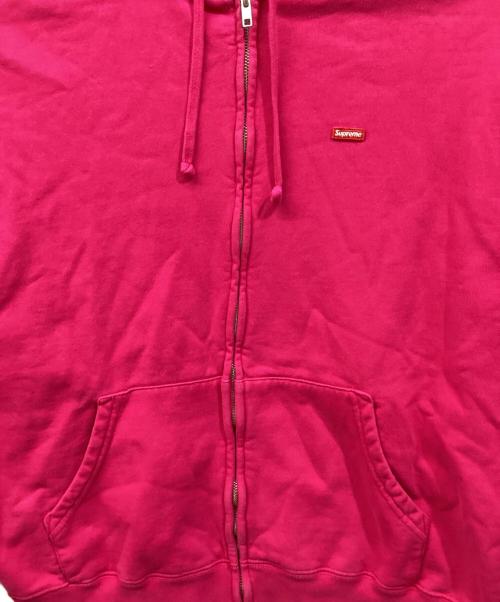 SUPREME（シュプリーム）SUPREME (シュプリーム) Small Box Zip Up Hooded Sweatshirt ピンク サイズ:SIZE Mの古着・服飾アイテム
