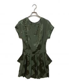 BALENCIAGA SILK（バレンシアガ シルク）の古着「シルクワンピース」｜グリーン